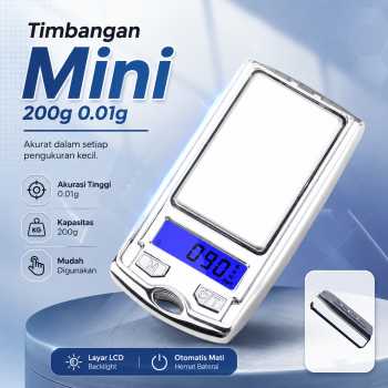 JUANJUAN Timbangan Emas Mini Digital Multifungsi 200g 0.01g - ATP136