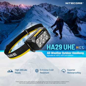 NITECORE Senter Kepala Headlamp LED MCT UHE 3 Color IPX8 1200 Lumens - HA29 UHE