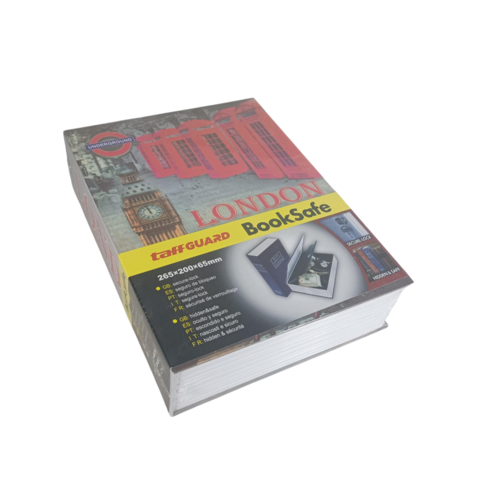 TaffGUARD Kotak Buku Novel Hidden Security Box Book Key Lock Size L London - KB-20L Gambar produk TaffGUARD Kotak Buku Novel Hidden Security Box Book Key Lock Size L London - KB-20L - Kemasan