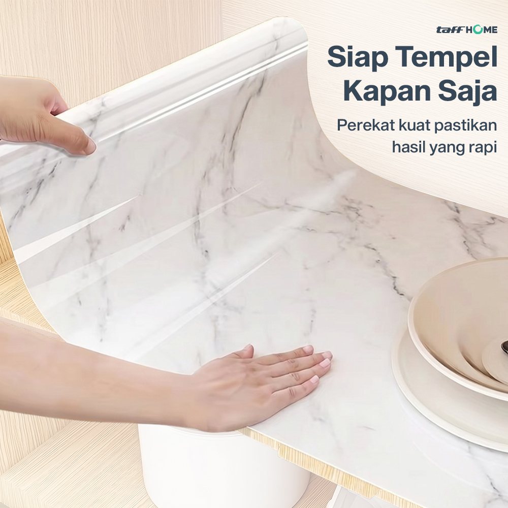 TaffHOME Sticker Wallpaper Meja Dinding Dapur Anti Minyak 200x60cm - WG60B Gambar produk TaffHOME Sticker Wallpaper Meja Dinding Dapur Anti Minyak 200x60cm - WG60B - 3