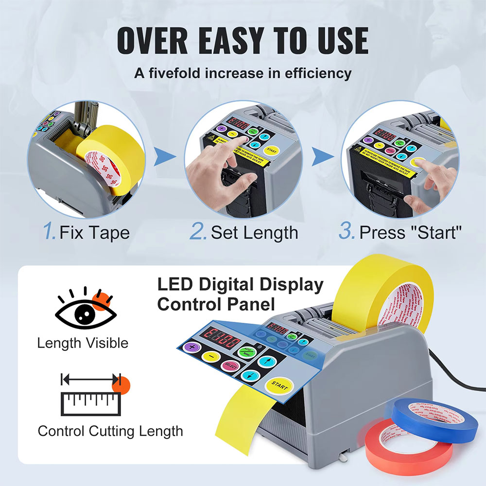 Mezurun Tape Cutter Automatic Dispenser Mesin Pemotong Lakban 25 W - ZCUT-9 Gambar produk Mezurun Tape Cutter Automatic Dispenser Mesin Pemotong Lakban 25 W - ZCUT-9 - 6