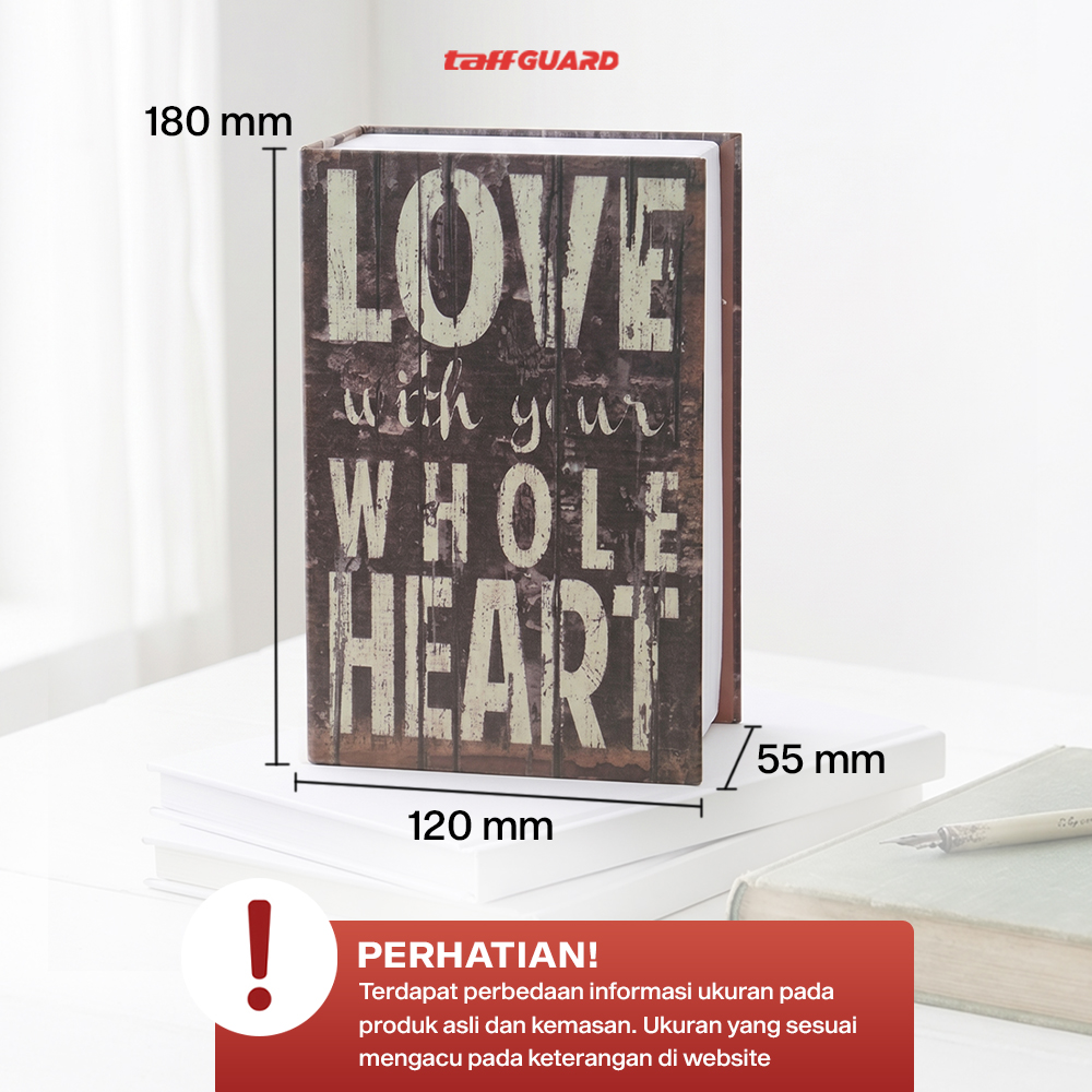 Gambar produk TaffGUARD Brankas Buku Novel Password Hidden Safe Box Size S - KB-20P - 7