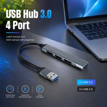 IPUMYNO USB Hub 3.0 Adapter 3in1 USB 2.0 USB 3.0 - A809