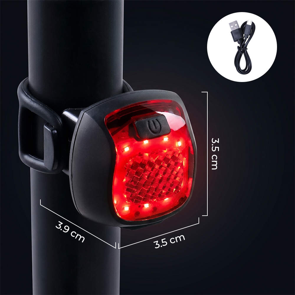 Deemount Lampu Belakang Sepeda LED Rechargeable Tail Light 20 Lumens - XH-213 Gambar produk Deemount Lampu Belakang Sepeda LED Rechargeable Tail Light 20 Lumens - XH-213 - 7