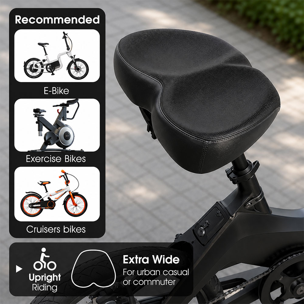 TH Jok Sadel Sepeda Bike Saddle No Nose Double Shock Absorp Comfort - YP0801133 Gambar produk TH Jok Sadel Sepeda Bike Saddle No Nose Double Shock Absorp Comfort - YP0801133 - 8