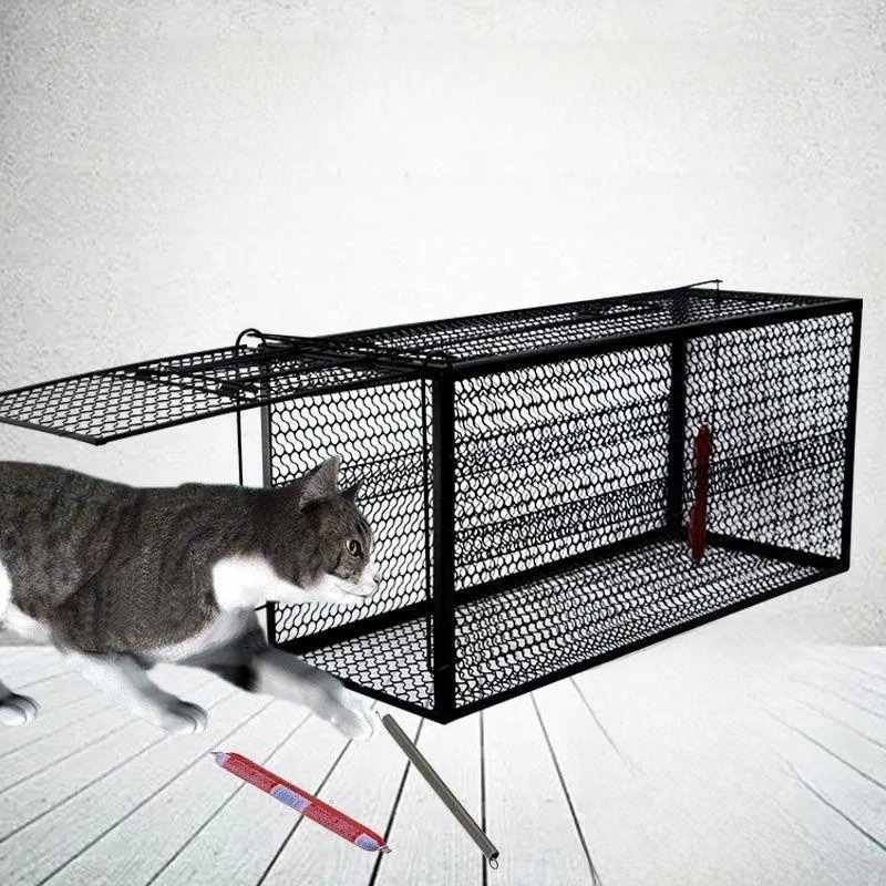 ADIWIN Jebakan Perangkap Kucing Liar Musang Otomatis Rescue Trap Cage - BK-10 Gambar produk ADIWIN Jebakan Perangkap Kucing Liar Musang Otomatis Rescue Trap Cage - BK-10 - 7