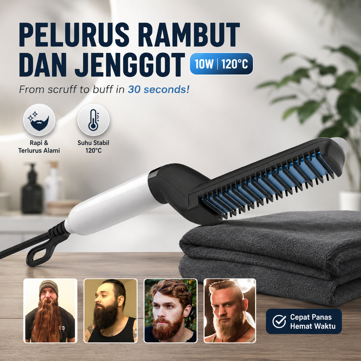Dawndesslo Pelurus Rambut dan Jenggot Hair Styling 10W - CM-702 Gambar produk Dawndesslo Pelurus Rambut dan Jenggot Hair Styling 10W - CM-702 - Utama