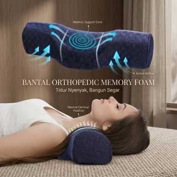 AIMALL Bantal Orthopedic Memory Foam Slow Rebound Cervical Pillow - TC200