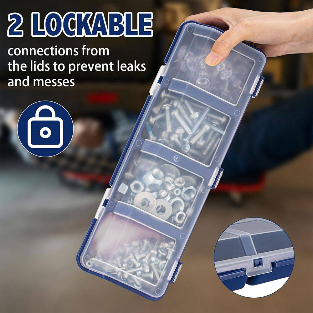 Taffware Kotak Penyimpanan Baut Organizer Box Sekrup Tool Box 4 Slot - INU115 Gambar produk Taffware Kotak Penyimpanan Baut Organizer Box Sekrup Tool Box 4 Slot - INU115 - 2