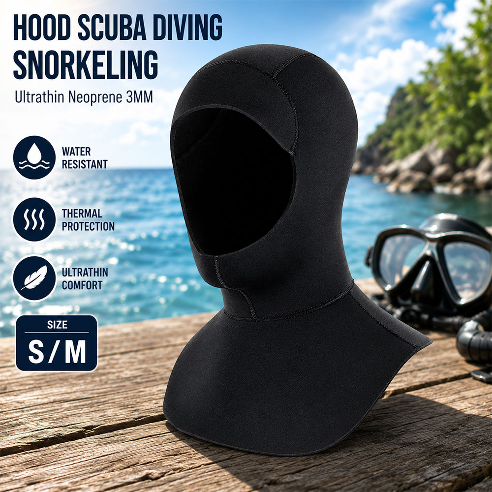 JoyMay Hood Scuba Diving Snorkeling Ultrathin Neoprene S/M - DH-030 Gambar produk JoyMay Hood Scuba Diving Snorkeling Ultrathin Neoprene S/M - DH-030 - Utama