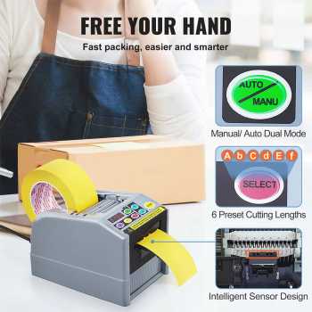 Gambar produk Mezurun Tape Cutter Automatic Dispenser Mesin Pemotong Lakban 25 W - ZCUT-9 - 2