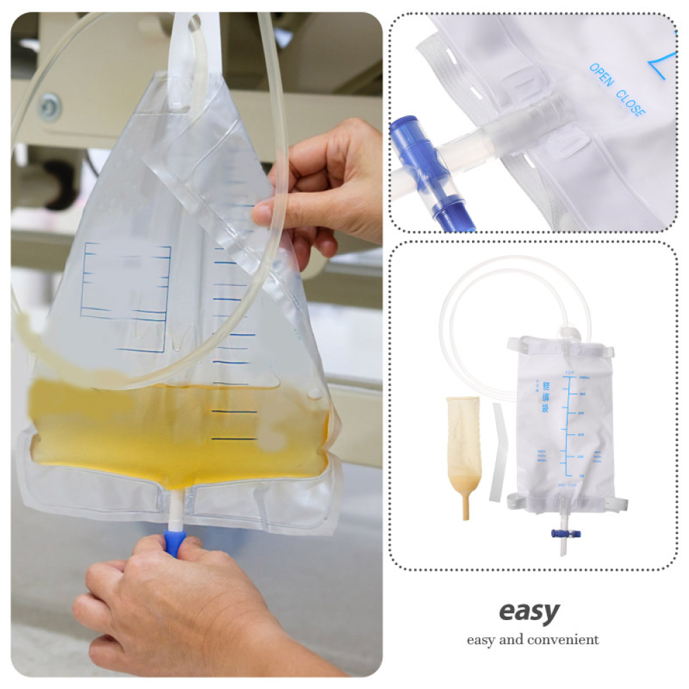 TaffOmicron Kantong Urin Kateter Pria Catheter Urinal Bag 1L - RN130 Gambar produk TaffOmicron Kantong Urin Kateter Pria Catheter Urinal Bag 1L - RN130 - 1