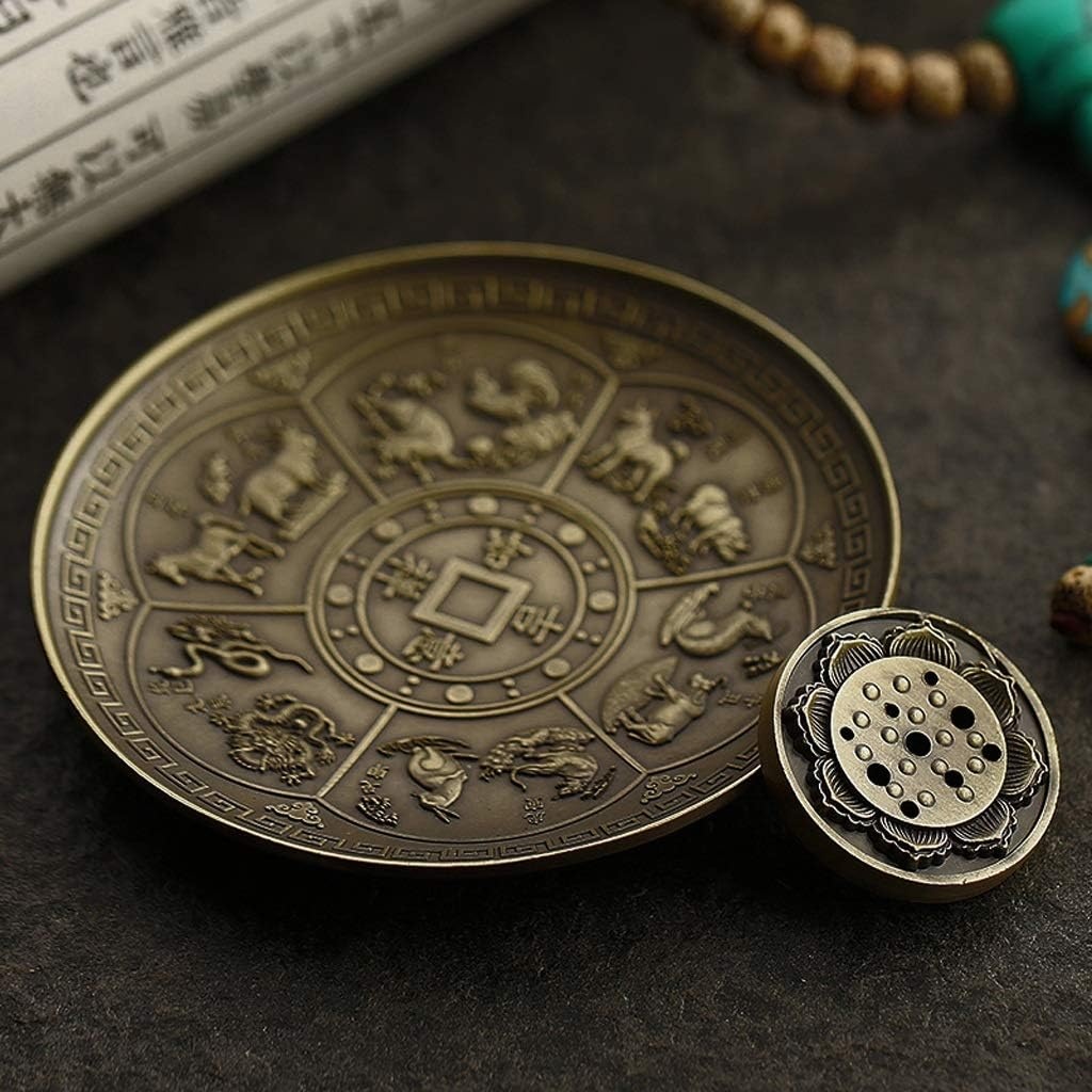SAIJER Tempat Dupa Incense Stick Holder Burner Zodiac Plate 10cm - YN005 Gambar produk SAIJER Tempat Dupa Incense Stick Holder Burner Zodiac Plate 10cm - YN005 - 5