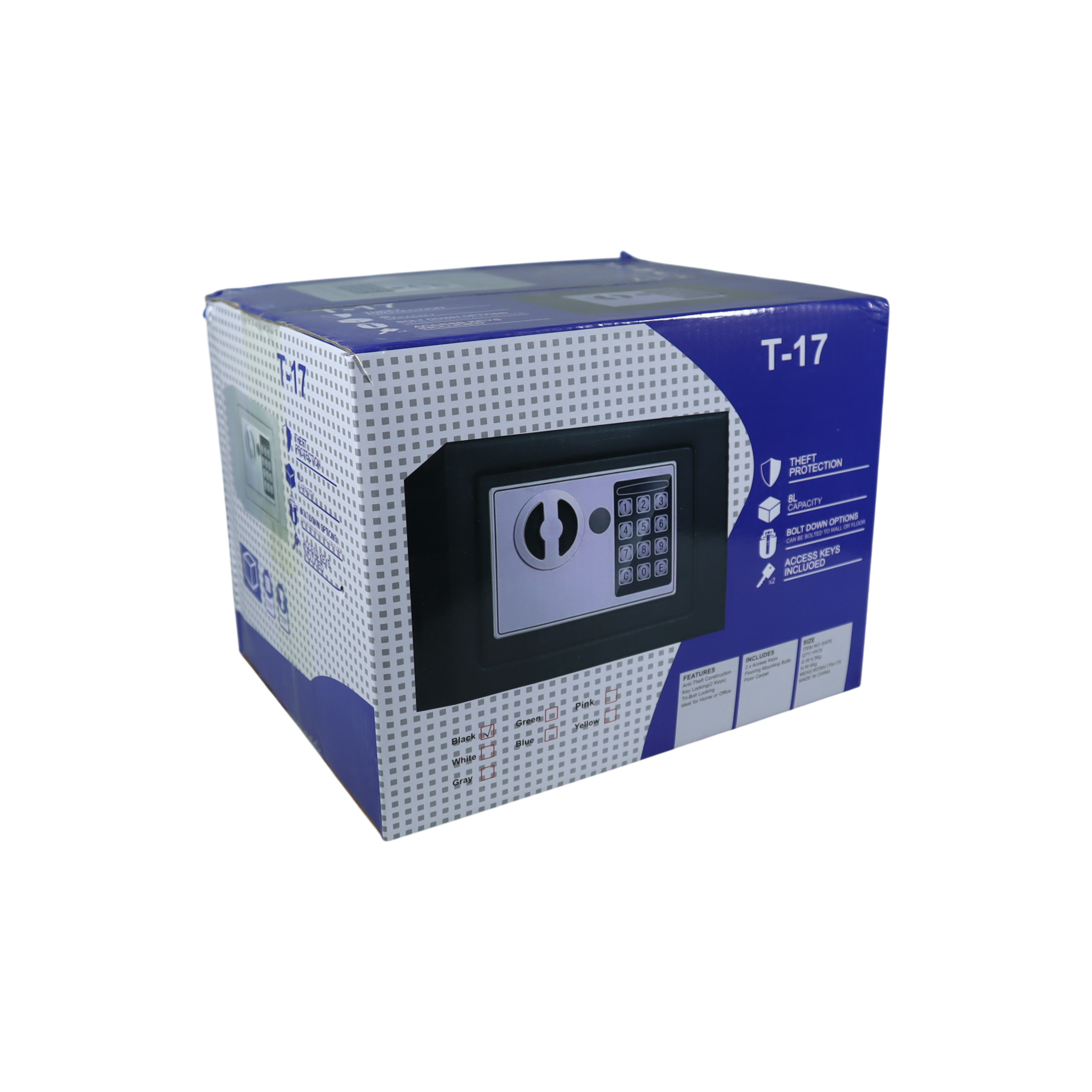 TaffGUARD Kotak Brankas Hotel Mini Password Safe Deposit Box 4.6L - EB30 Gambar produk TaffGUARD Kotak Brankas Hotel Mini Password Safe Deposit Box 4.6L - EB30 - Kemasan