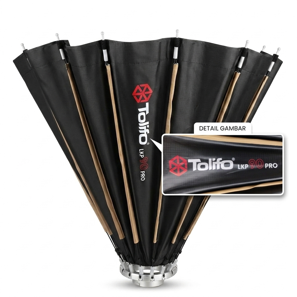 Tolifo Softbox Parabolik Honeycomb Quick Released 90cm - LKP-90 PRO Gambar produk Tolifo Softbox Parabolik Honeycomb Quick Released 90cm - LKP-90 PRO - 1