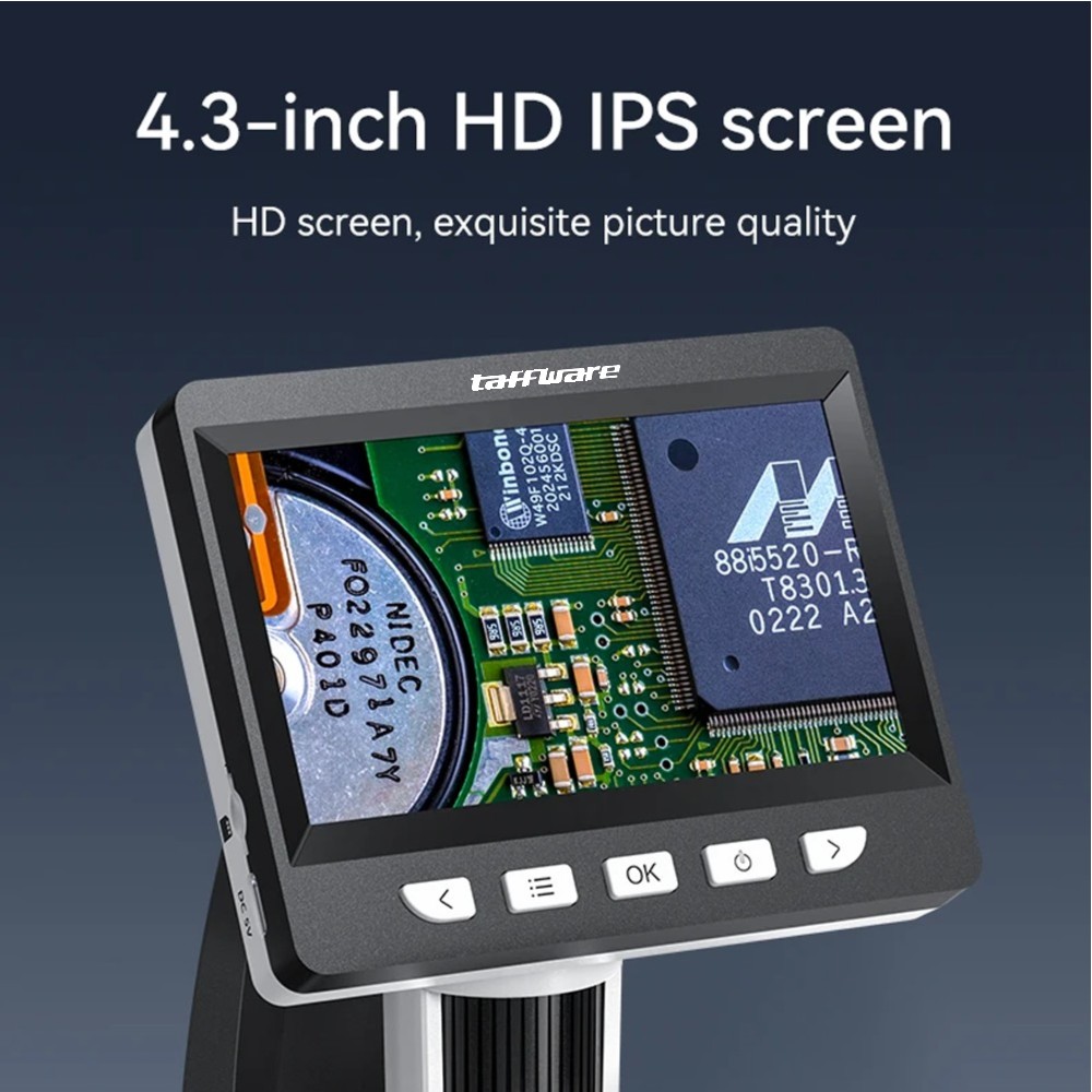 Taffware Mikroskop Digital Monitor 1080P 1000x 4.3 Inch 2MP 1200mAh - 306B Gambar produk Taffware Mikroskop Digital Monitor 1080P 1000x 4.3 Inch 2MP 1200mAh - 306B - Utama