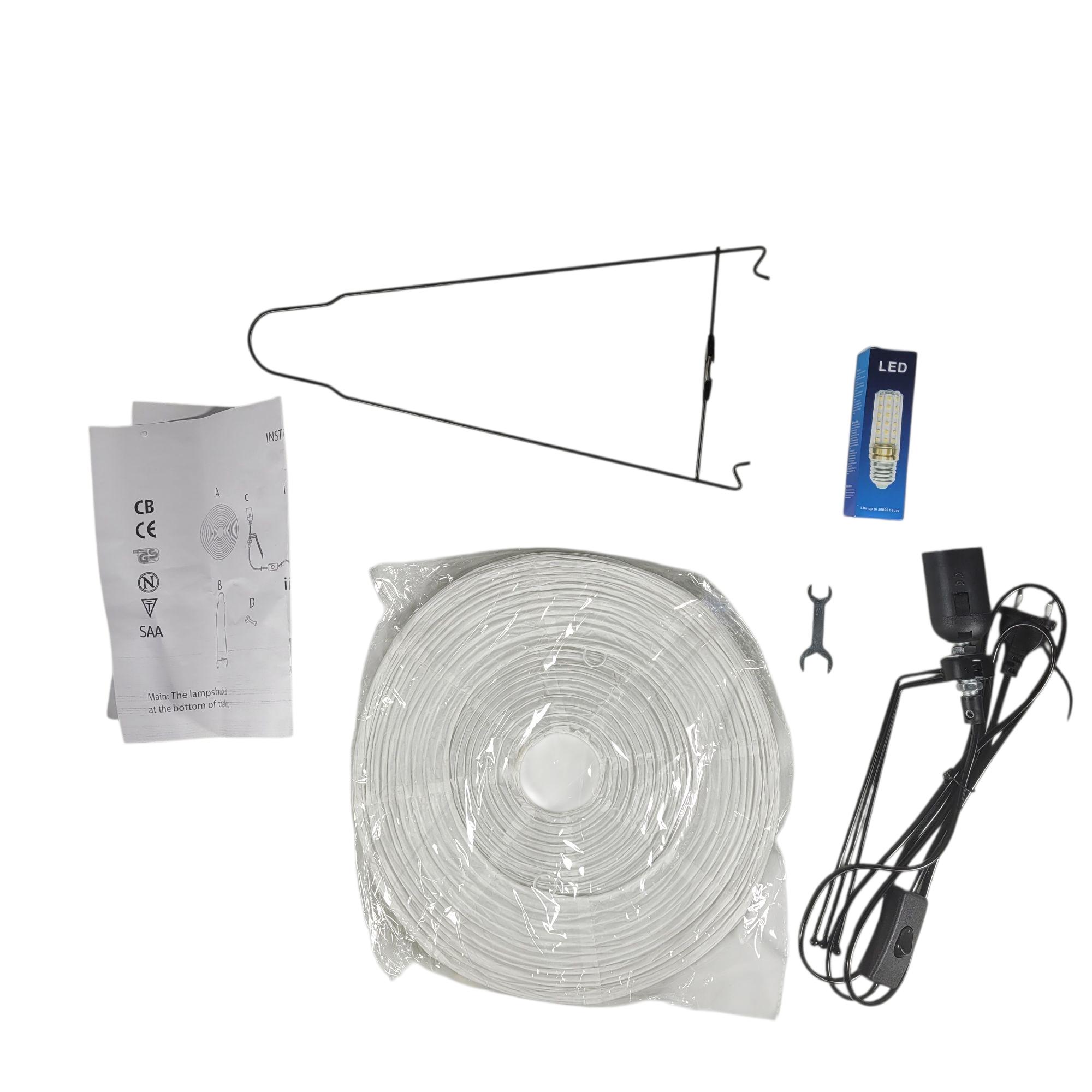 PAKFAN Lampu Meja Hias Desk Lamp Paper 3in1 Color E27 - TL04 Gambar produk PAKFAN Lampu Meja Hias Desk Lamp Paper 3in1 Color E27 - TL04 - 8