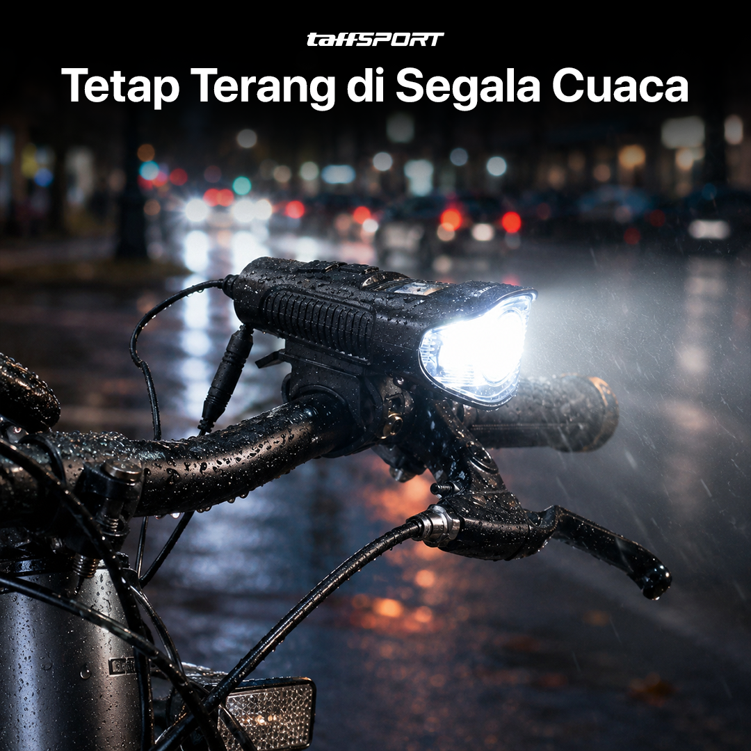 TaffSPORT Lampu Depan Sepeda LED Klakson Speedometer 1000 Lumens - XA-585 Gambar produk TaffSPORT Lampu Depan Sepeda LED Klakson Speedometer 1000 Lumens - XA-585 - 5