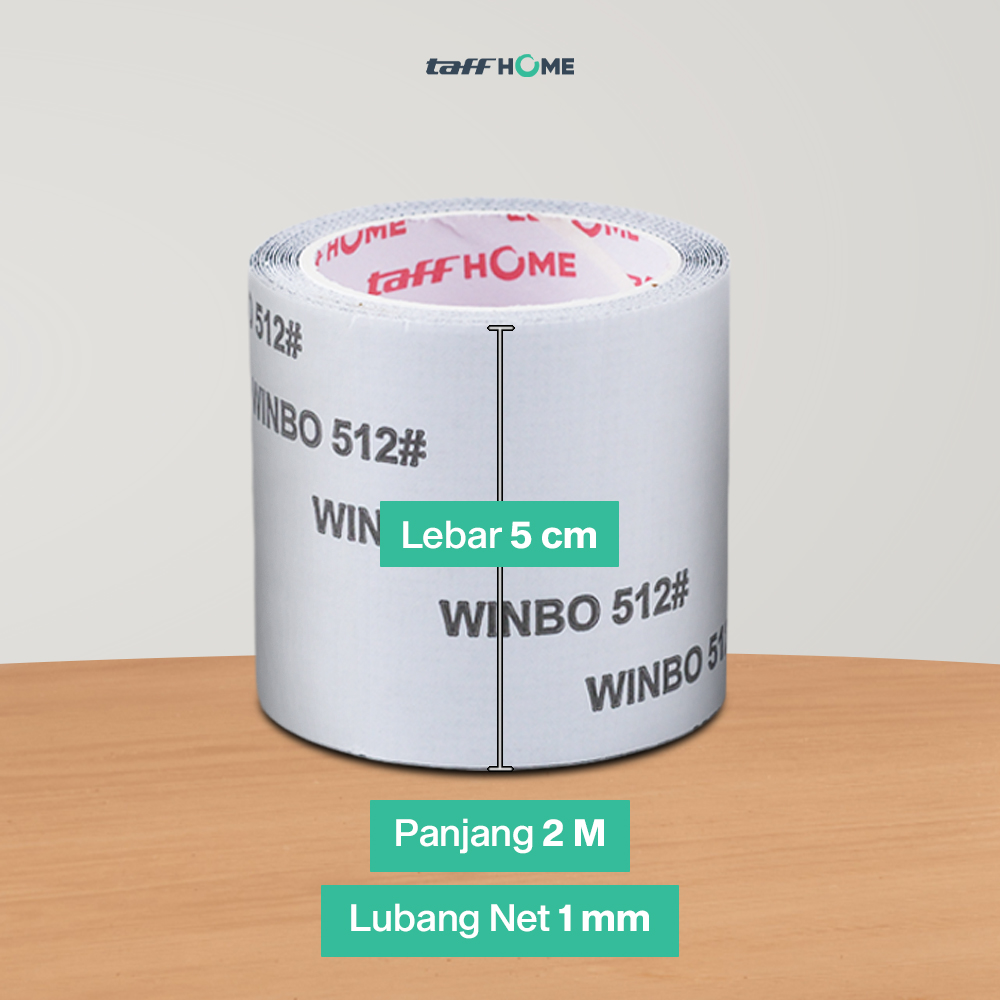 TaffHOME Lakban Kawat Nyamuk Tambalan Jendela Window Repair Tape 2M 50mm - TP512 Gambar produk TaffHOME Lakban Kawat Nyamuk Tambalan Jendela Window Repair Tape 2M 50mm - TP512 - 8