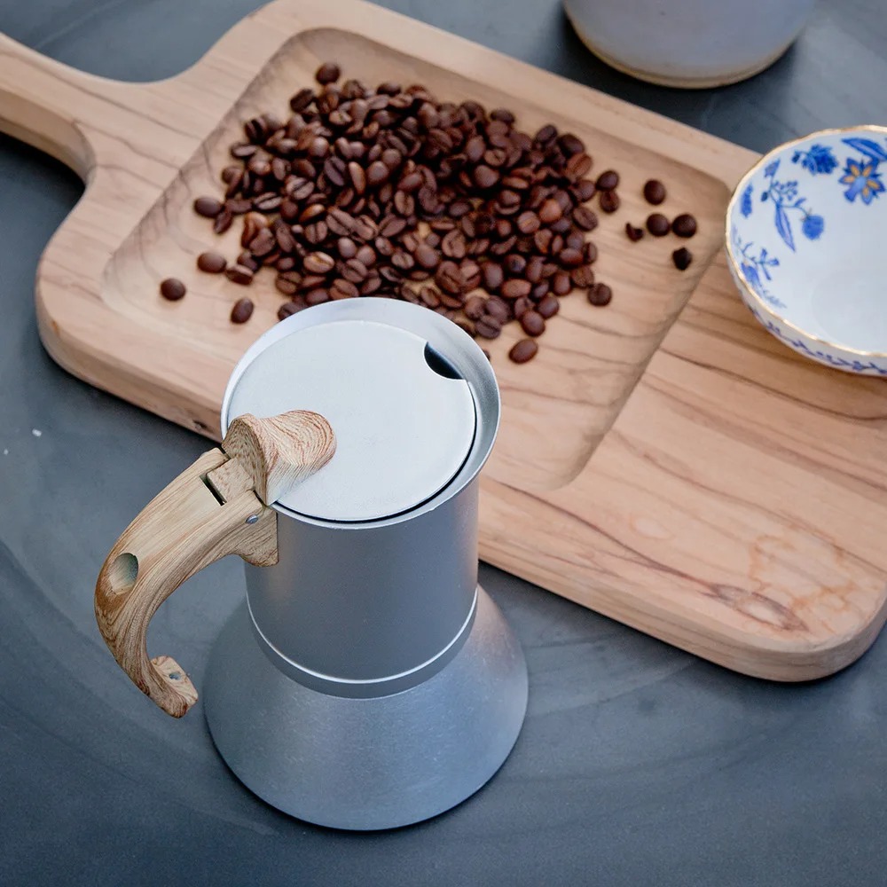 One Two Cups Moka Pot Teko Kopi Espresso Coffee Maker Stovetop 3 Cups 150ml - Z75 Gambar produk One Two Cups Moka Pot Teko Kopi Espresso Coffee Maker Stovetop 3 Cups 150ml - Z75 - 2
