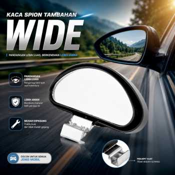 Gambar produk CHEJIESHENG Kaca Spion Tambahan Mobil Wide Rear View Anti Blind Spot - FD-080
