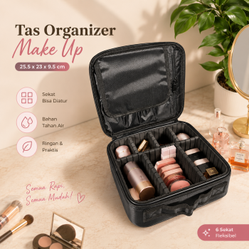 Biutte.co Tas Organizer Make Up Kosmetik Multifungsi 25.5x23x9.5cm - F118