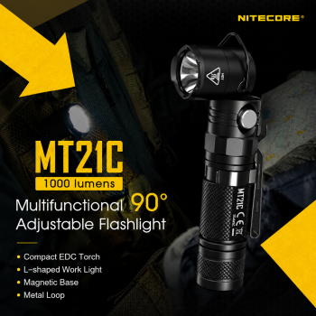 Gambar produk NITECORE Senter LED CREE XP-L HD V6 Waterproof IPX8 1000 Lumens - MT21C