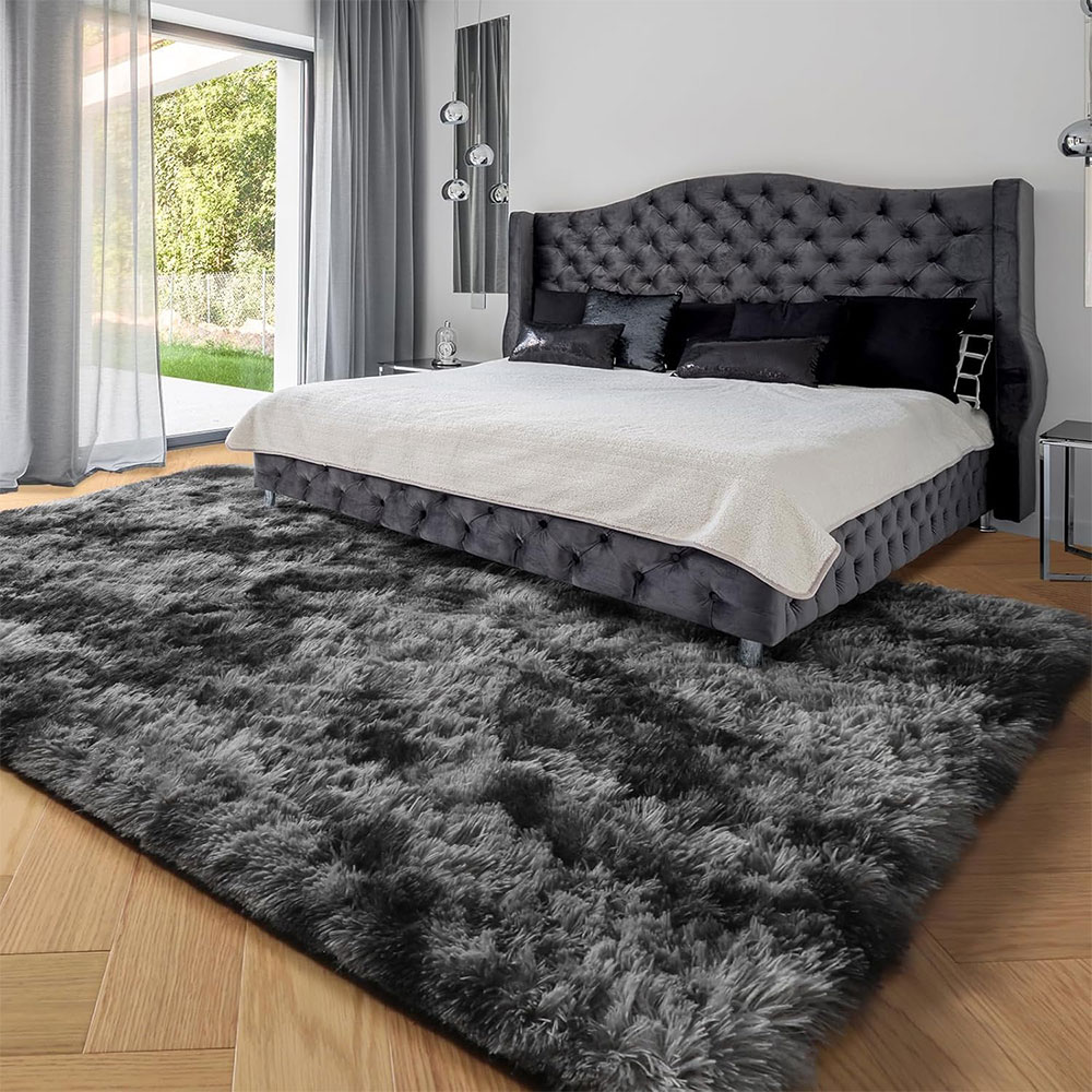 TaffHOME Karpet Matras Bulu PVC Non-Slip Living Room Soft Tie Die 120x160cm - DE2020 Gambar produk TaffHOME Karpet Matras Bulu PVC Non-Slip Living Room Soft Tie Die 120x160cm - DE2020 - 2