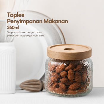 One Two Cups Toples Kaca Penyimpanan Makanan Kedap Udara Storage Jar - HC103