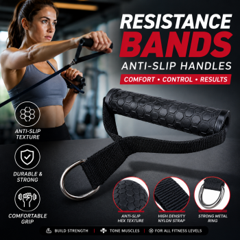 Gambar produk UNIARMS Resistance Band Set Fitness Gym Yoga Pilates Anti Slip Nilon - PR6