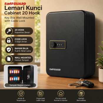 TaffGUARD Lemari Kunci 20 Hook Key Box Wall Mounted with Code Lock - KD-20