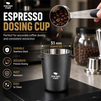 One Two Cups Dosing Cup Portafilter Espresso Machine SS304 - HB5