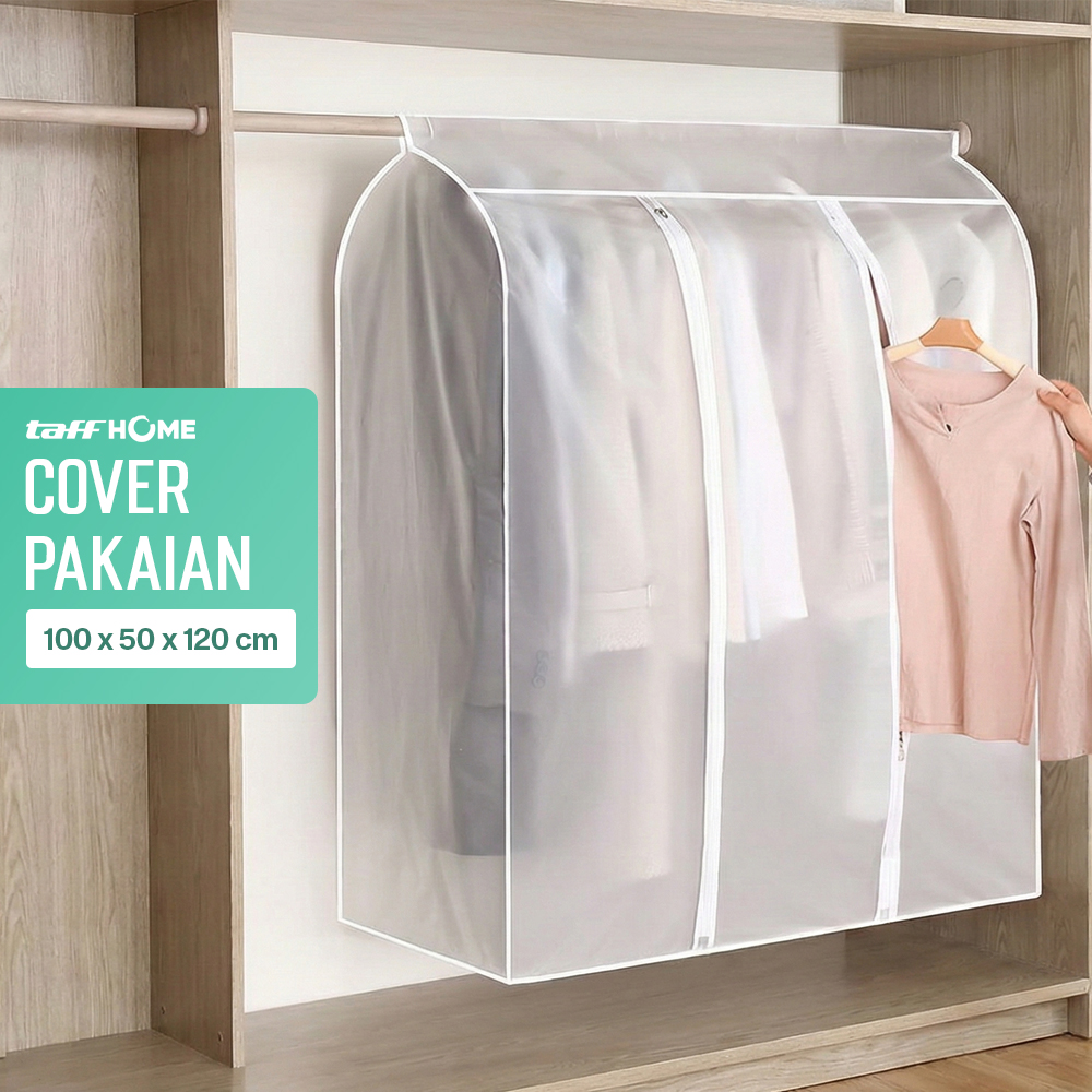 TaffHOME Cover Pakaian Gaun Jas Anti Debu 100x50x120cm - CY-08 Gambar produk TaffHOME Cover Pakaian Gaun Jas Anti Debu 100x50x120cm - CY-08 - Utama