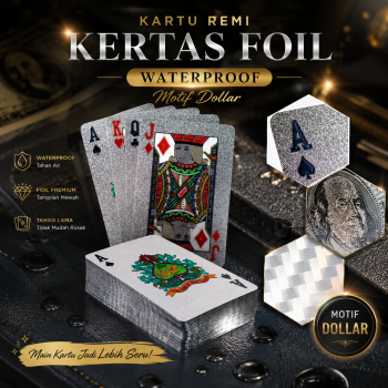 Toddi Kartu Remi Poker Bahan Lapisan Foil Waterproof - TH73A