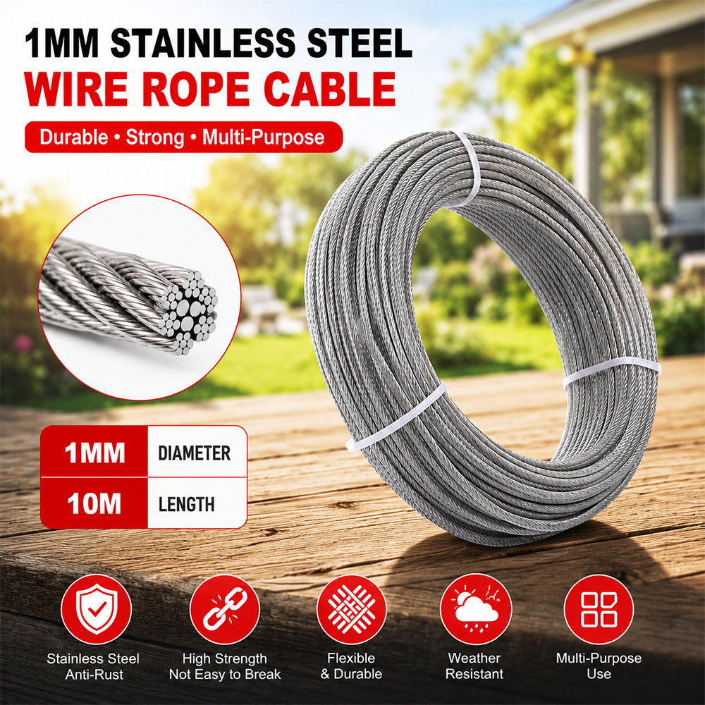 Big Kawat Seling Stainless Steel Plastik Multifungsi Wire Cable 1mm 10M - LI5 Gambar produk Big Kawat Seling Stainless Steel Plastik Multifungsi Wire Cable 1mm 10M - LI5 - Utama