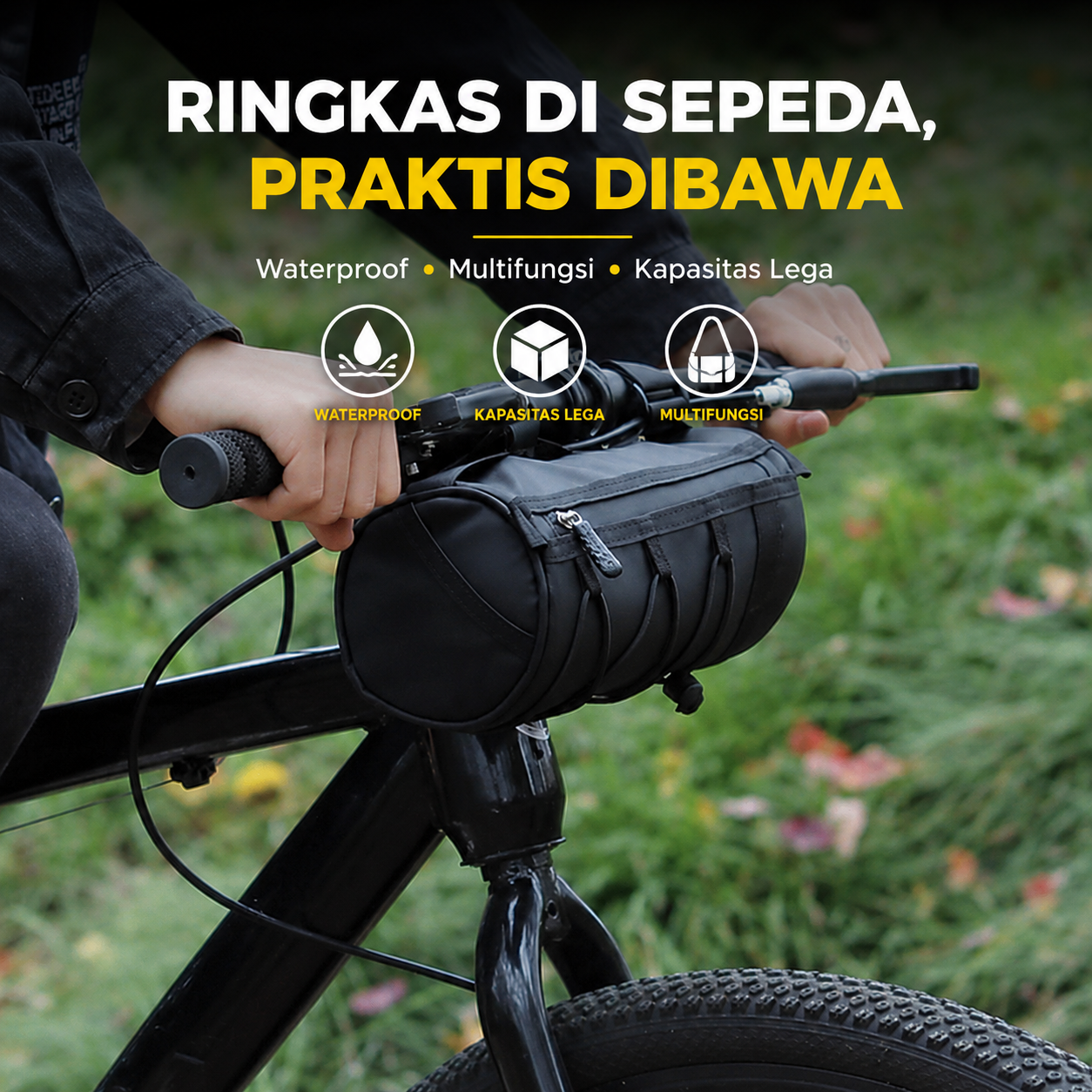 BENGGUO Tas Sepeda Handlebar Selempang Bike Bag Waterproof Multifungsi - P200 Gambar produk BENGGUO Tas Sepeda Handlebar Selempang Bike Bag Waterproof Multifungsi - P200 - Utama
