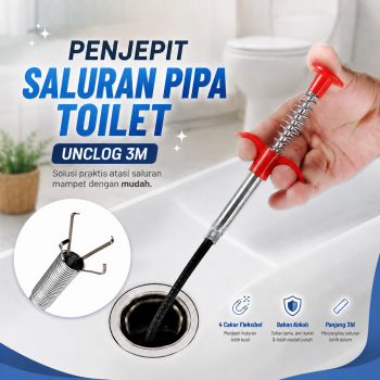 BOUSSAC Penjepit Pembersih Pipa Saluran Toilet Sewer Pipe Unclog - USS63