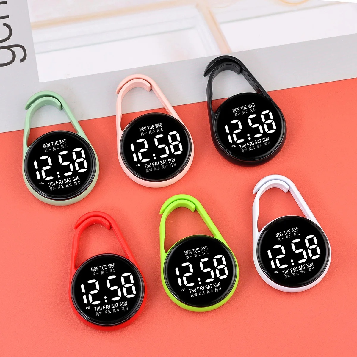 Obotsnoi Jam Pocket Watch Digital LED Gantungan Kunci Waterproof - PJX1600 Gambar produk Obotsnoi Jam Pocket Watch Digital LED Gantungan Kunci Waterproof - PJX1600 - 5