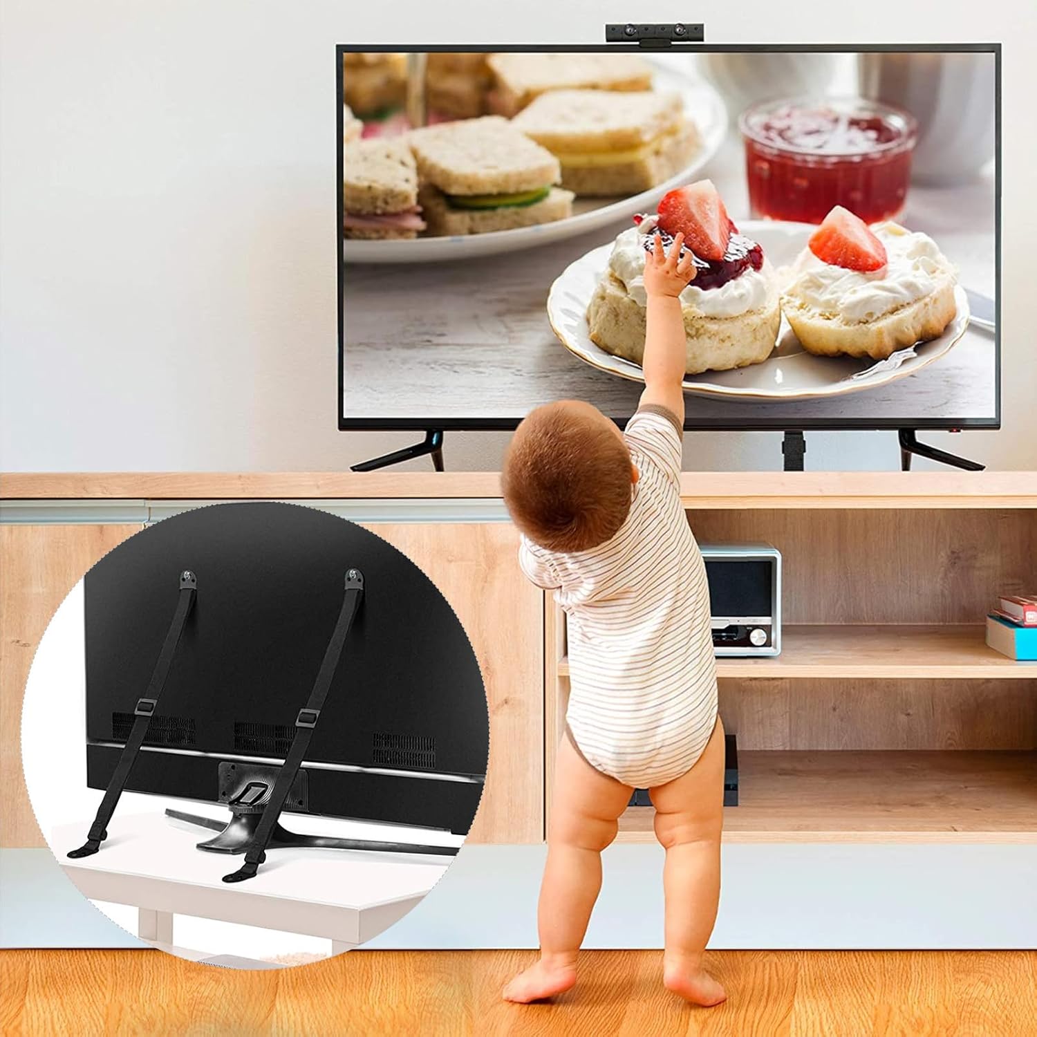 Kizz Tali Pengaman TV Safety Furniture Strap Protection Anti-Tilt 2PCS - Kz01 Gambar produk Kizz Tali Pengaman TV Safety Furniture Strap Protection Anti-Tilt 2PCS - Kz01 - 1