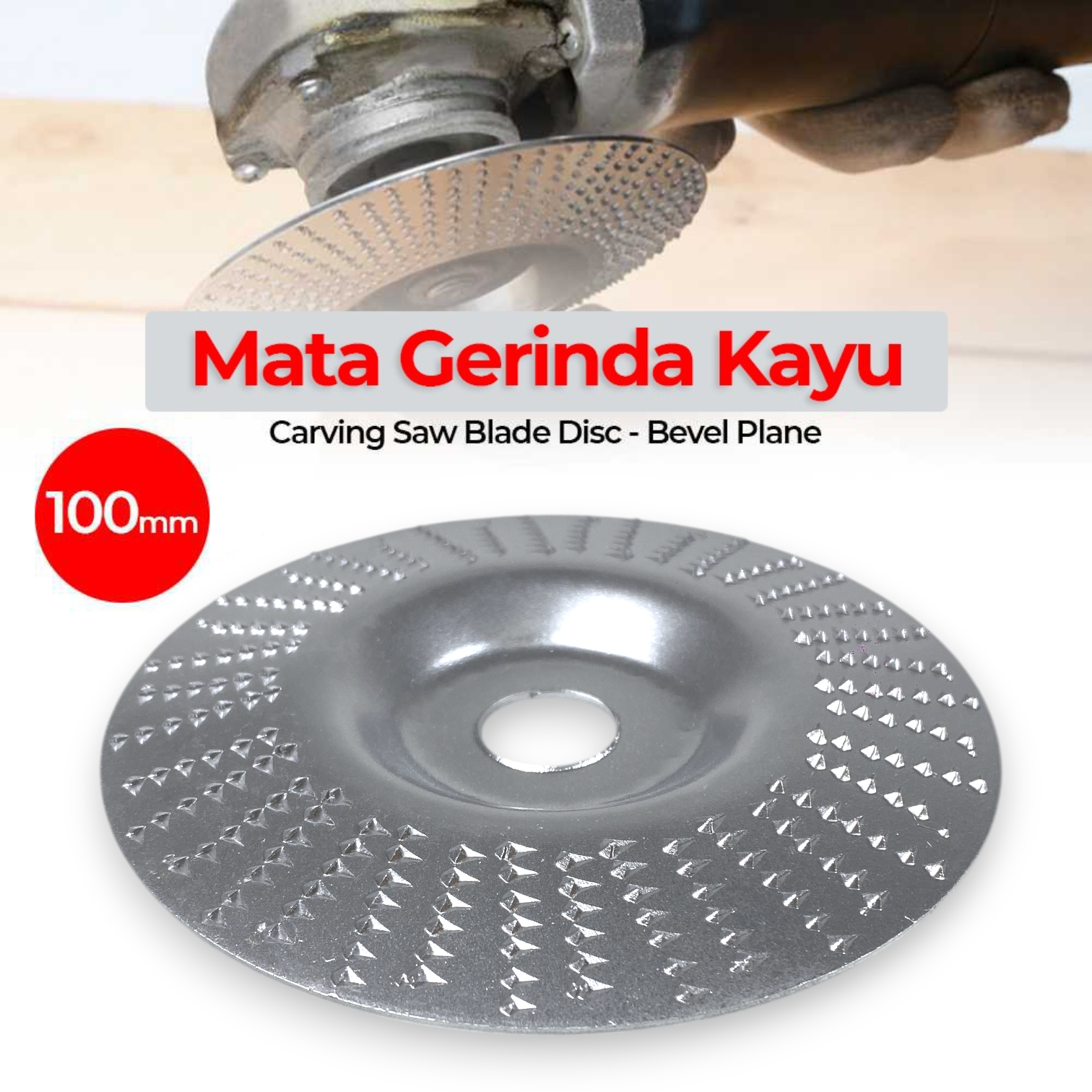 LOU Mata Gerinda Kayu Wood Carving Saw Blade Disc 100mm Bevel Plane - L4736 Gambar produk LOU Mata Gerinda Kayu Wood Carving Saw Blade Disc 100mm Bevel Plane - L4736 - 2