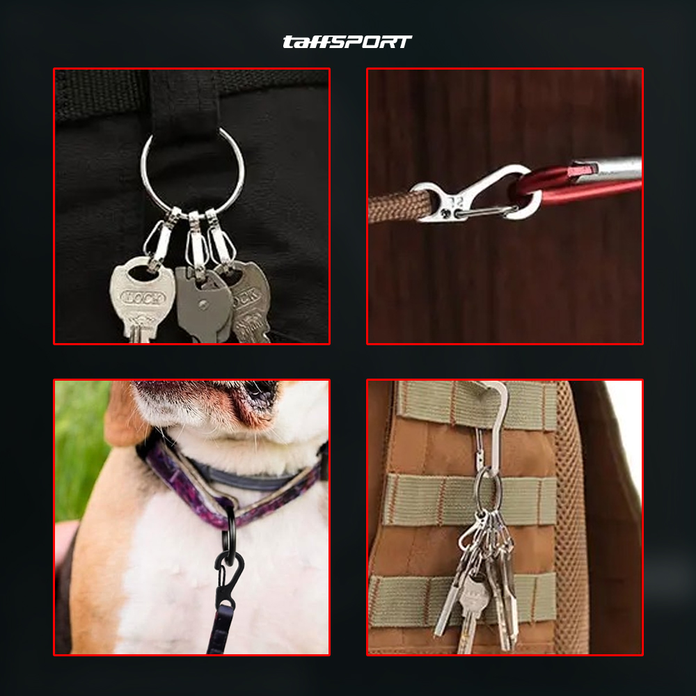TaffSPORT Karabiner Mini Gantungan Kunci Keychain Hanging Buckle - AT10 Gambar produk TaffSPORT Karabiner Mini Gantungan Kunci Keychain Hanging Buckle - AT10 - 5