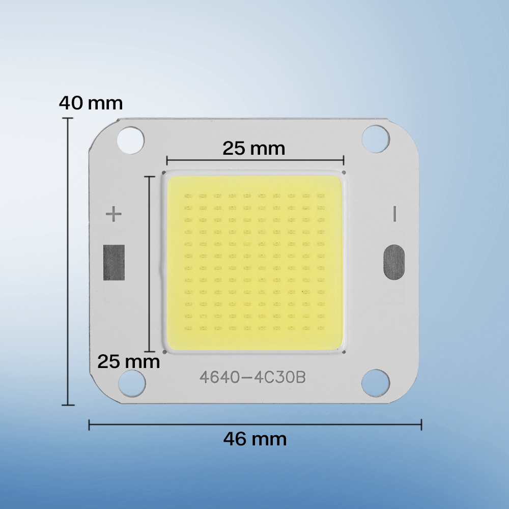 Ovicart Chip LED Lampu COB Floodlight Spotlight 12V 50W Cool White 6000K - COB4640-DC12-50 Gambar produk Ovicart Chip LED Lampu COB Floodlight Spotlight 12V 50W Cool White 6000K - COB4640-DC12-50 - 8