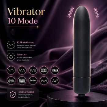 Gambar produk Jinle Bullet Fidget Vibrator Pijat Tubuh Elektrik 10 Vibration - J-010