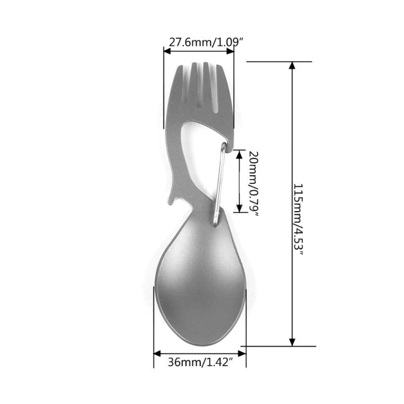 YESISO Sendok Garpu Carabiner Bottle Opener Outdoor Camping Spork EDC - LX710 Gambar produk YESISO Sendok Garpu Carabiner Bottle Opener Outdoor Camping Spork EDC - LX710 - Kemasan
