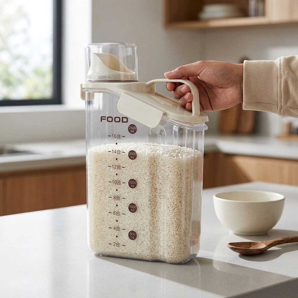 FOOD Toples Plastik Penyimpanan Makanan Storage Jar with Spout 2.8L - 710 Gambar produk FOOD Toples Plastik Penyimpanan Makanan Storage Jar with Spout 2.8L - 710 - 4