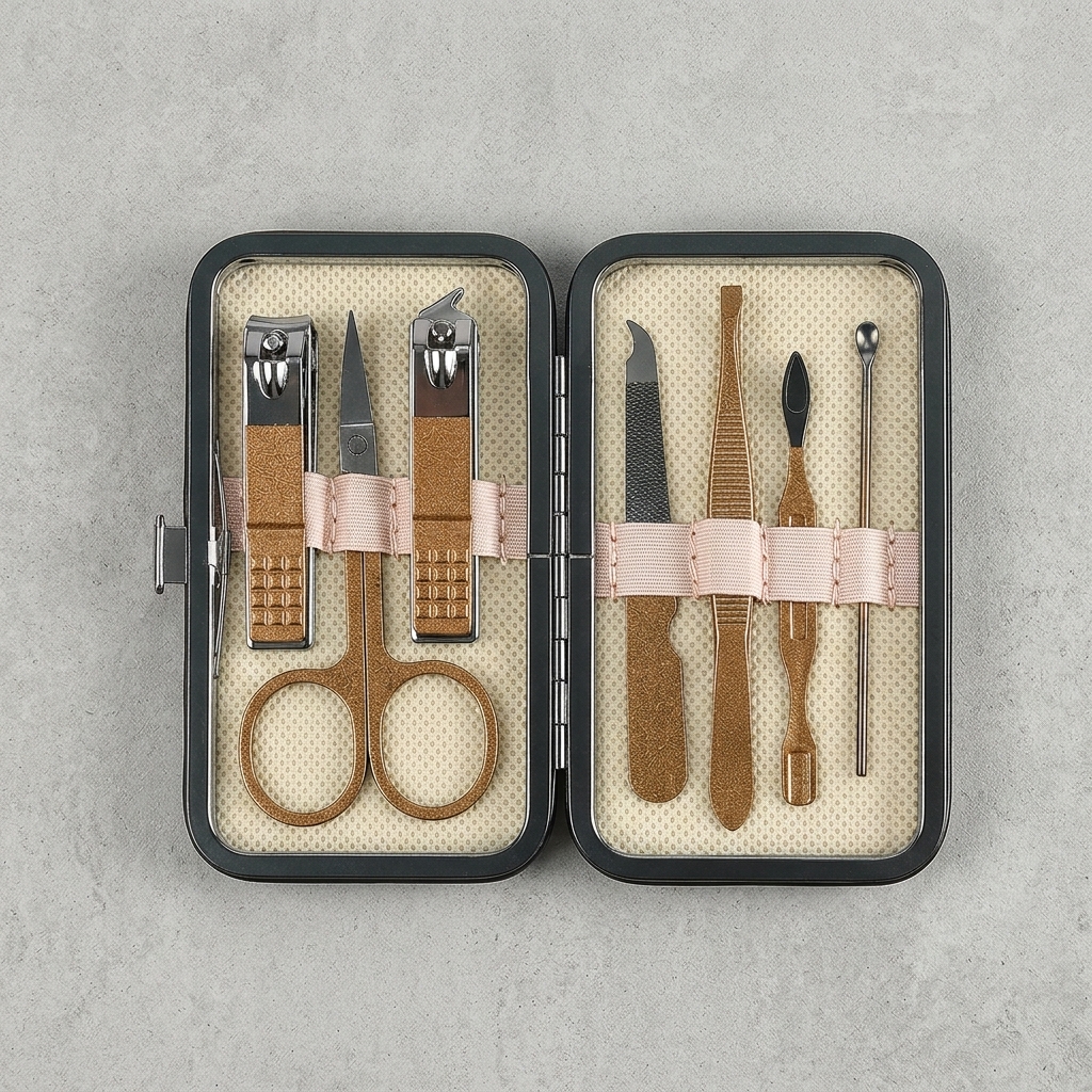 WOXVM Nail Art Set Gunting Kuku Manicure Pedicure 7 PCS - 7030D Gambar produk WOXVM Nail Art Set Gunting Kuku Manicure Pedicure 7 PCS - 7030D - 1