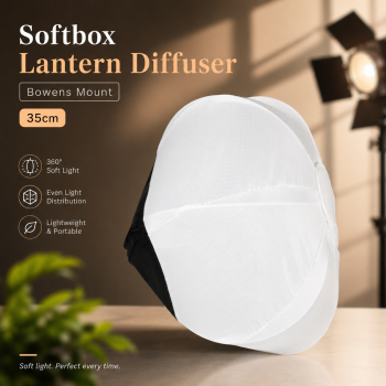 TaffSTUDIO Softbox Lentera Lantern Diffuser Bowens Mount 35cm - EXS-35