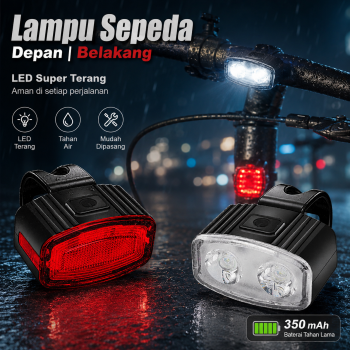 LIDS Lampu Sepeda Depan Belakang LED Charging Waterproof - XA-328