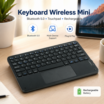 Windyoung Keyboard Wireless Mini Bluetooth 5.0 Touchpad Rechargeable - WD21