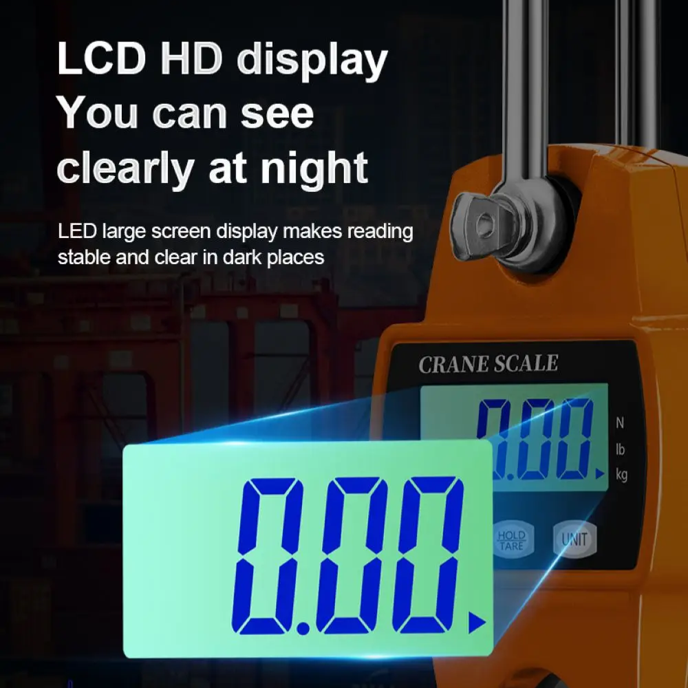 TELEHILL Timbangan Gantung Digital LCD Koper Tas Industri 300kg 0.05kg - WH-A10 Gambar produk TELEHILL Timbangan Gantung Digital LCD Koper Tas Industri 300kg 0.05kg - WH-A10 - 5